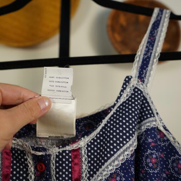 Vintage‎ Gunne Sax Prairie Dress 9 Calico Cottagecore Midi Sundress 70s - Picture 8 of 10